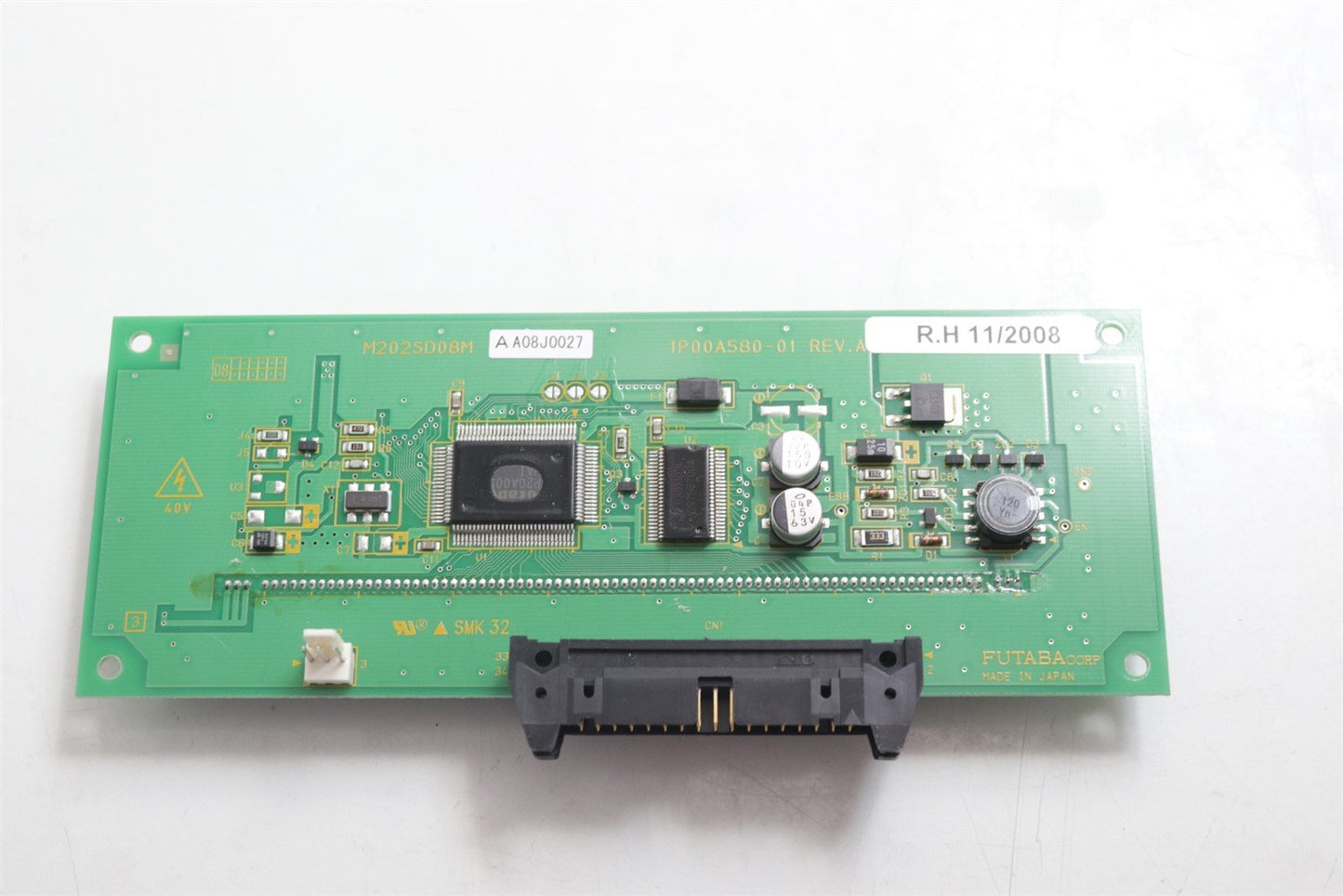 Futaba Fluorescent Green M202SD08M VFD Display Module 20x 2 Lines Dot Matrix