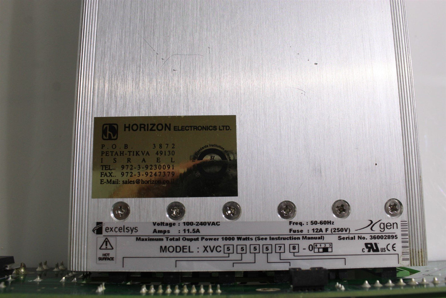 EXCELSYS XVC555578 Power Supply 100-240V 11.5A 1000W module + connectors board