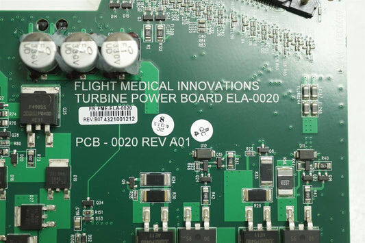 FlightMedical Flight60 Turbine Power Board V60-21000-65 FME-ELA-0020 TESTED