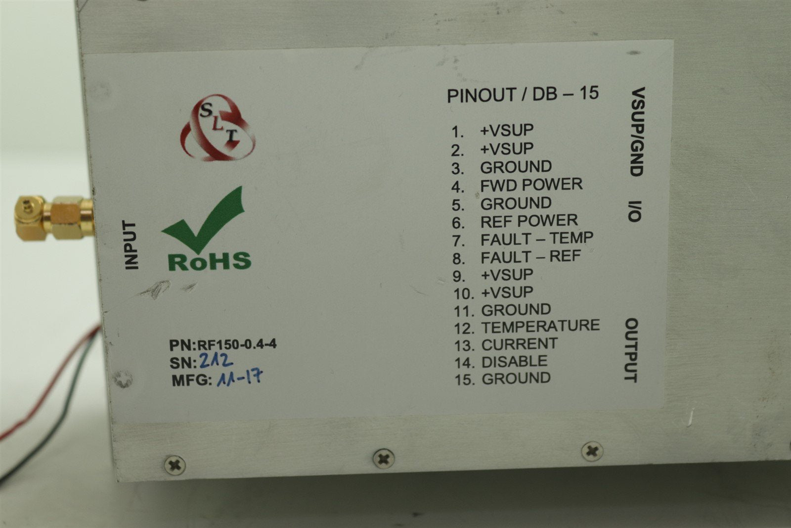 LUMENIS LightSheer INFINITY SLT RF150-0.4-4 120 WATT – part2Go