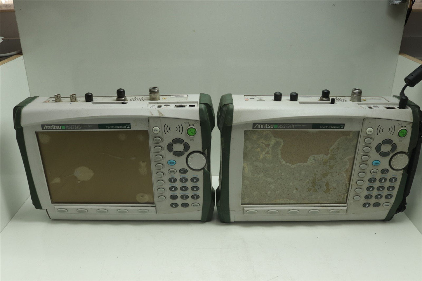 LOT OF 2 Anritsu MS2724B 9khz - 20GHz Spectrum Analyzer FOR PARTS
