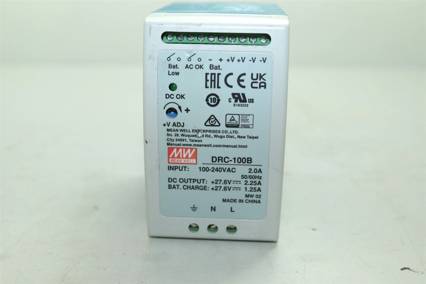 Mean Well DRC-100B 27.6V 2.25A Power Supply