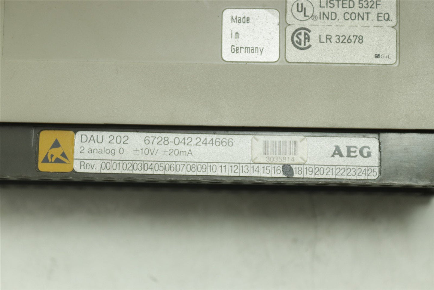 AEG Modicon DAU 202 Module 6728-042.244666