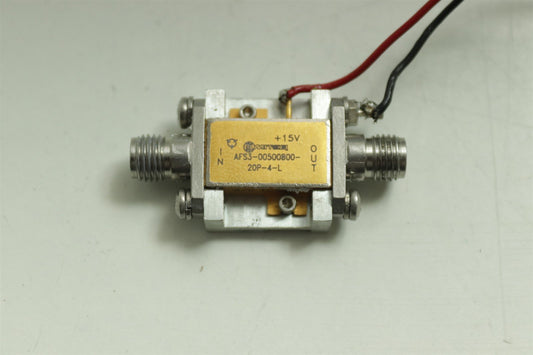 MITEQ AFS3-00500800-20P-4-L amplifier 26Db to 20 dbm 0.5-8GHz