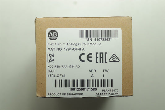 NEW Allen Bradley 1794-OF4I Flex 4 Point Analog Output Module 1794OF4I