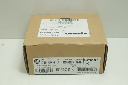 NEW Allen Bradley 1769-OW16 /A Relay Output Module 1769OW16 A