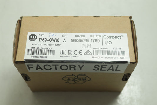 NEW Allen Bradley 1769-OW16 /A Relay Output Module 1769OW16 A