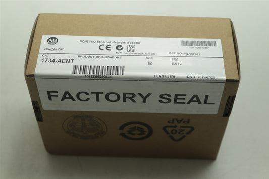 NEW Allen Bradley 1734-AENT POINT I/O Ethernet Network Adaptor 1734AENT