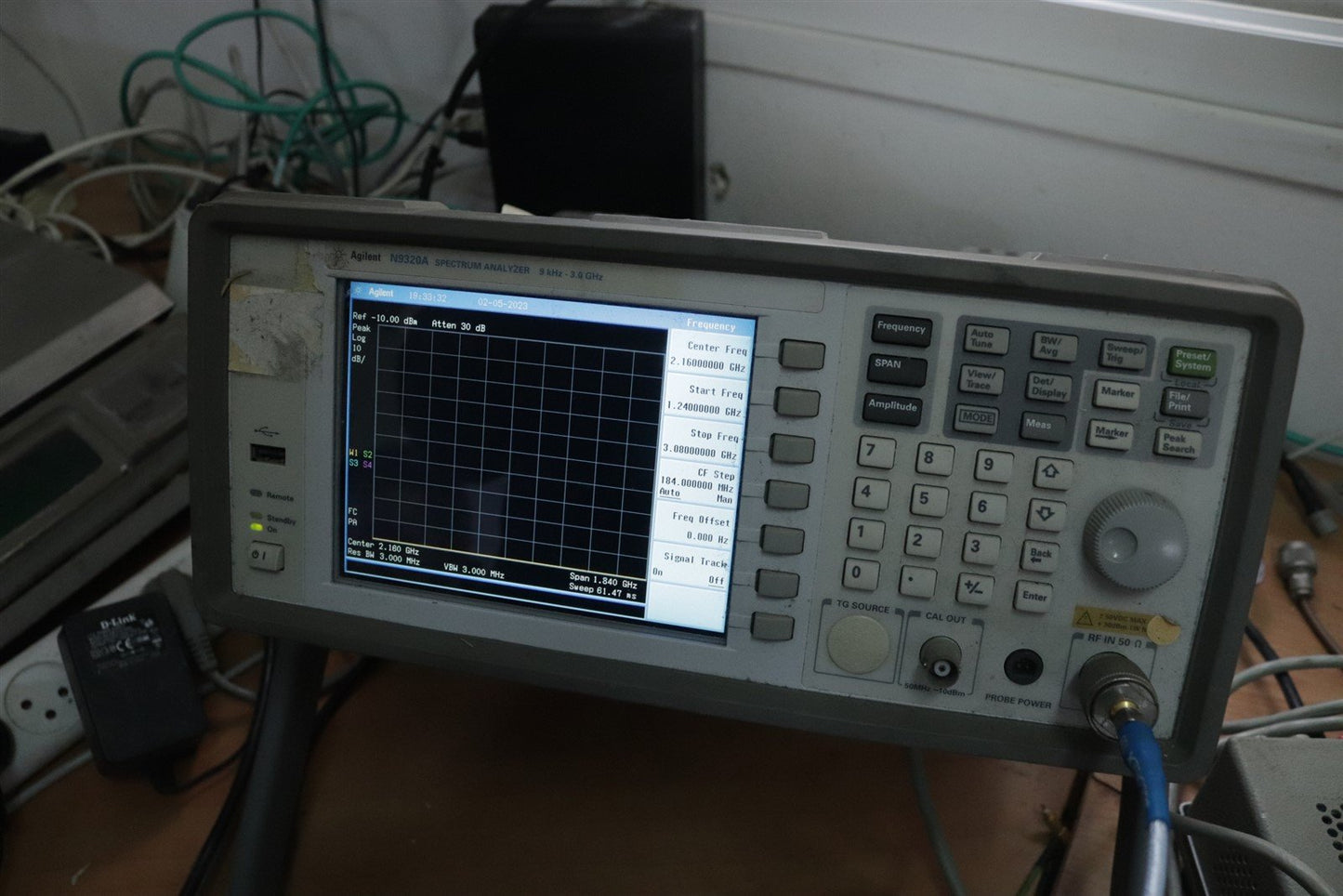 HP Agilent Spectrum Analyzer Front Panel LCD Keypad Assy N9320A 9kHz-3GHz TESTED