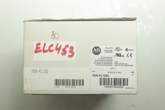 NEW Allen Bradley 1606-XL120D Power supply 24VDC 5AMPS