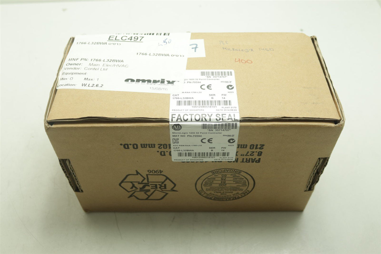 NEW Allen Bradley 1766-L32BWA MicroLogix 1400 32 Point Controller