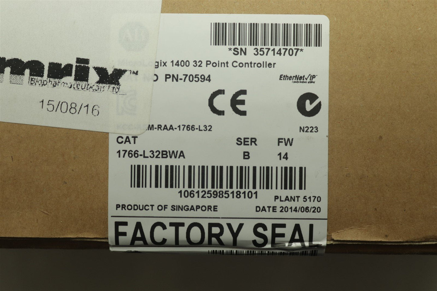 NEW Allen Bradley 1766-L32BWA MicroLogix 1400 32 Point Controller