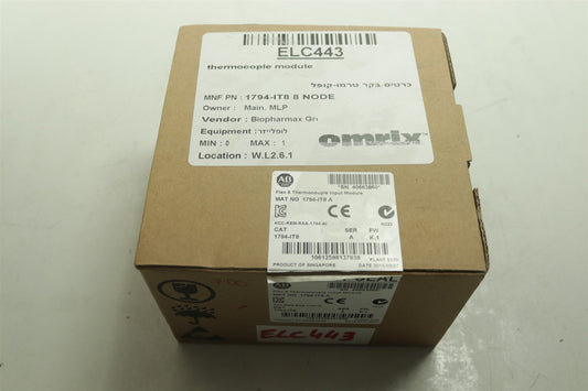 NEW Allen Bradley 1794-IT8 Flex 8 Thermocouple Input Module