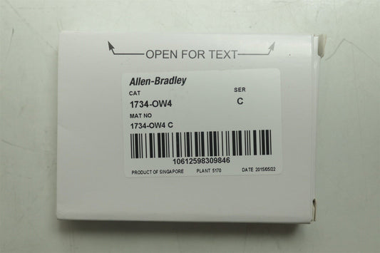 NEW Allen Bradley 1734-OW4 POINT I/O 4 Point Digital Output Module 1734OW4