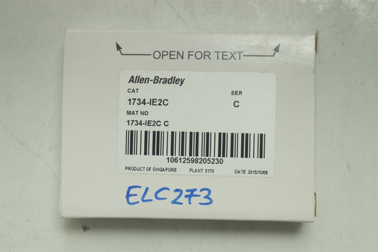 NEW Allen Bradley 1734-IE2C POINT I/O 2 Point Analog Input Module 1734IE2C