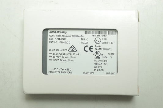 NEW Allen Bradley 1734-IE2C POINT I/O 2 Point Analog Input Module 1734IE2C