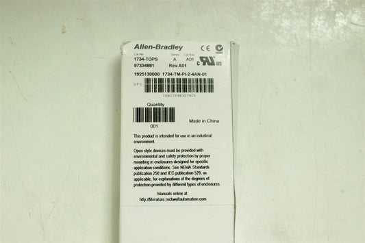 NEW Allen Bradley 1734-TOPS Point I/O Screw Terminal Base AB 1734TOPS