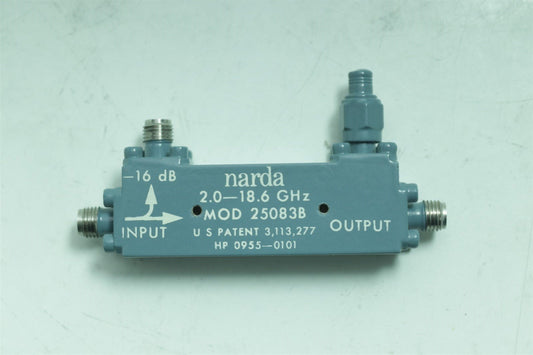 Narda Microwave RF Directional Coupler 2-18.6GHz 16dB coupling