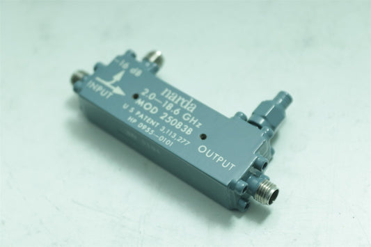 Narda Microwave RF Directional Coupler 2-18.6GHz 16dB coupling