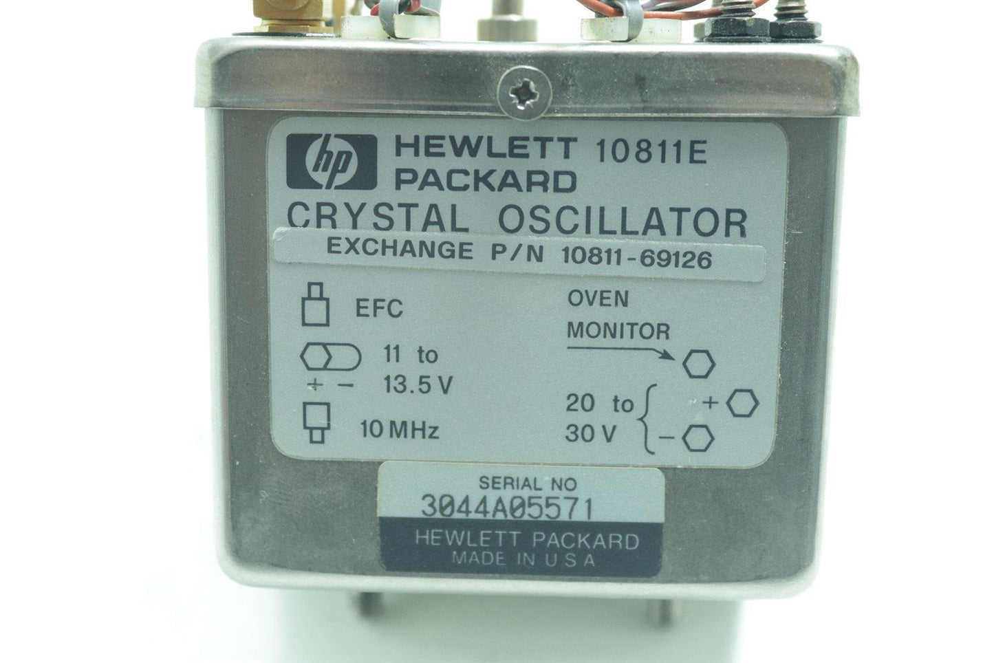 HP Agilent 10811E Crystal Oscillator 10MHz Reference Standard 10811-69126 TESTED