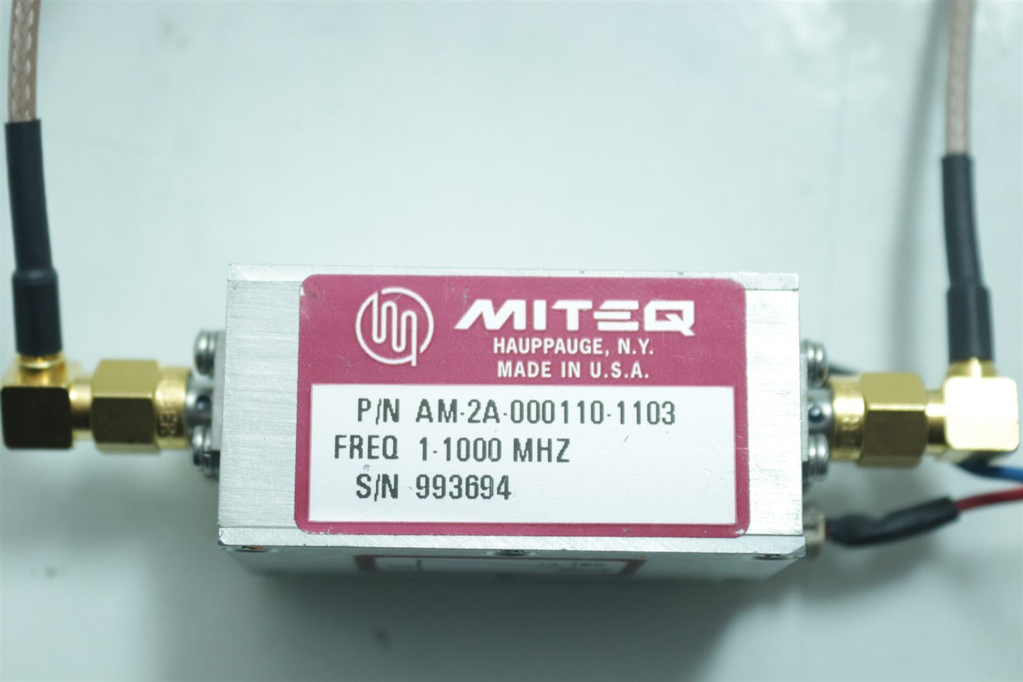 Miteq LNA Low Noise Amplifier 1-1000MHZ AM-2A-000110-1103