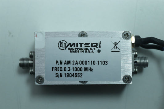 Miteq LNA Low Noise Amplifier 0.3-1000MHZ AM-2A-000110-1103