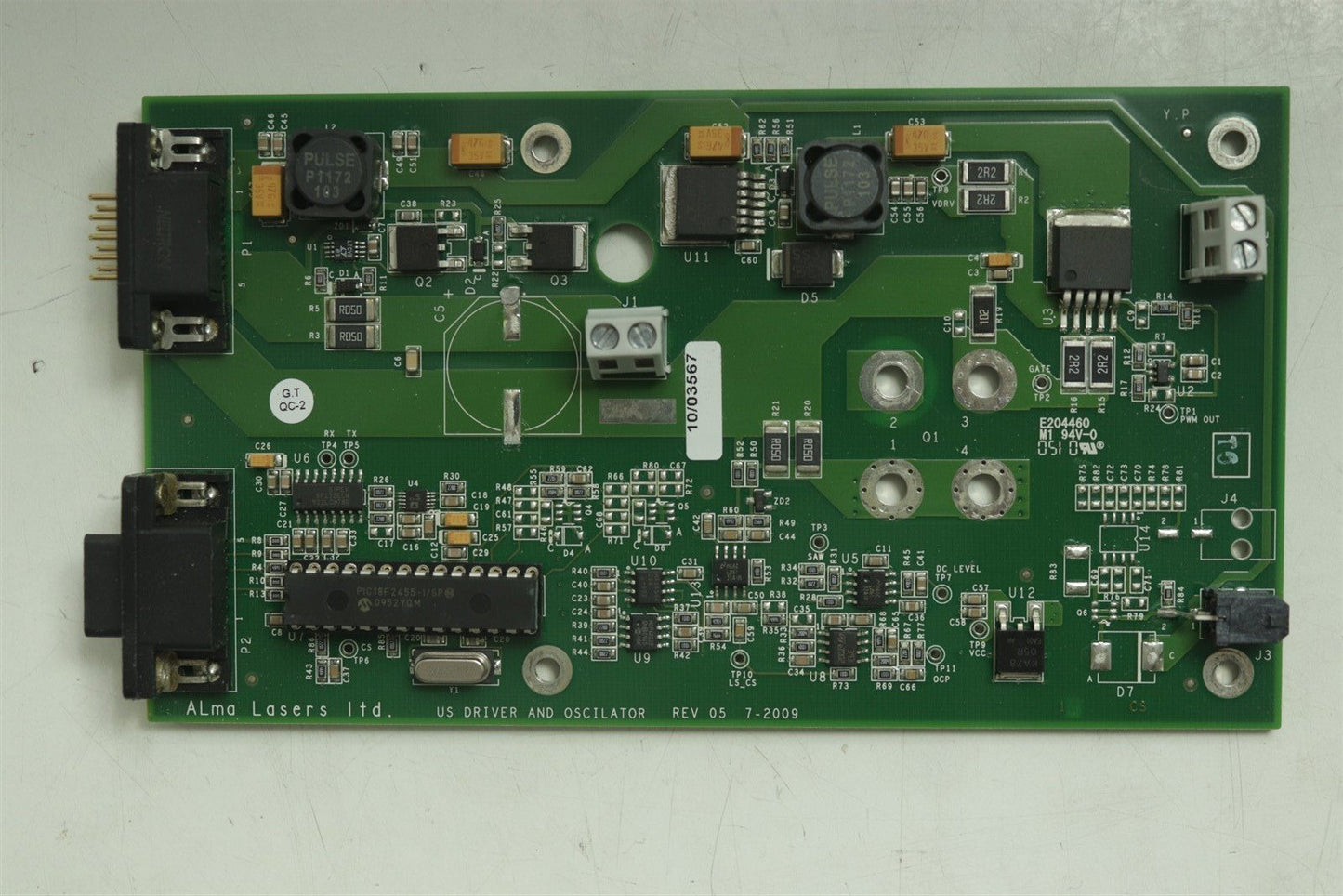 Alma Lasers US Driver and Oscillator PCB Board Card 10/03567