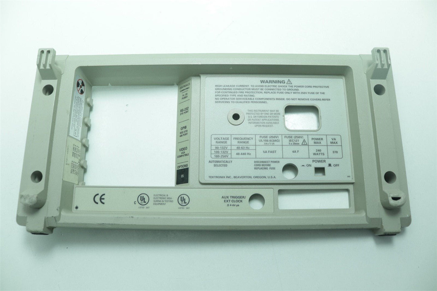 Tektronix TDS 430A Oscilloscope Front & Back Plastic Panels