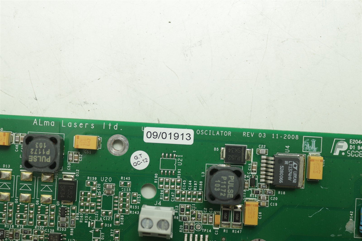 Alma Lasers US Driver and Oscillator PCB Board Card 09/01913