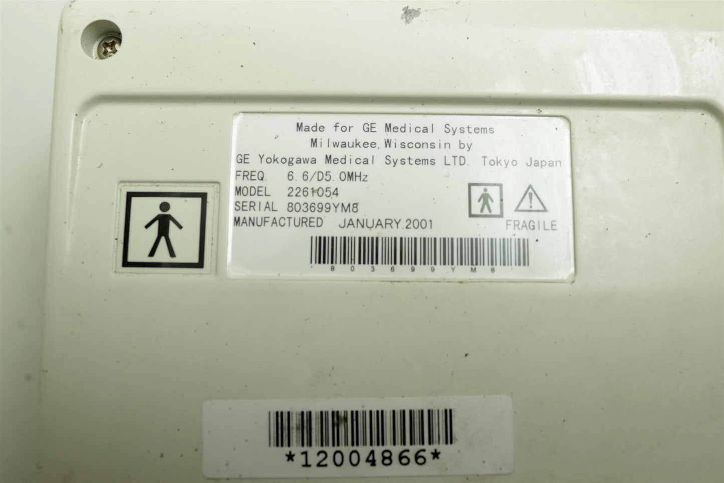 GE Healthcare Yokogawa Medical Systems 6.6/D5.0Mhz E721 2261054 Ultrasound Probe