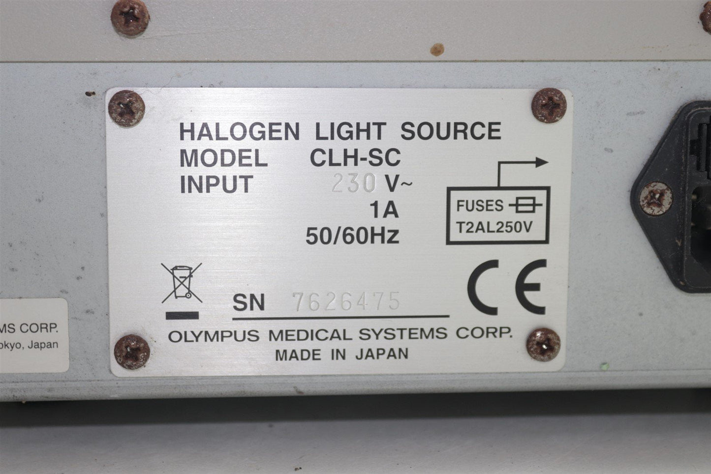 Olympus Halogen Light Source CLH-SC