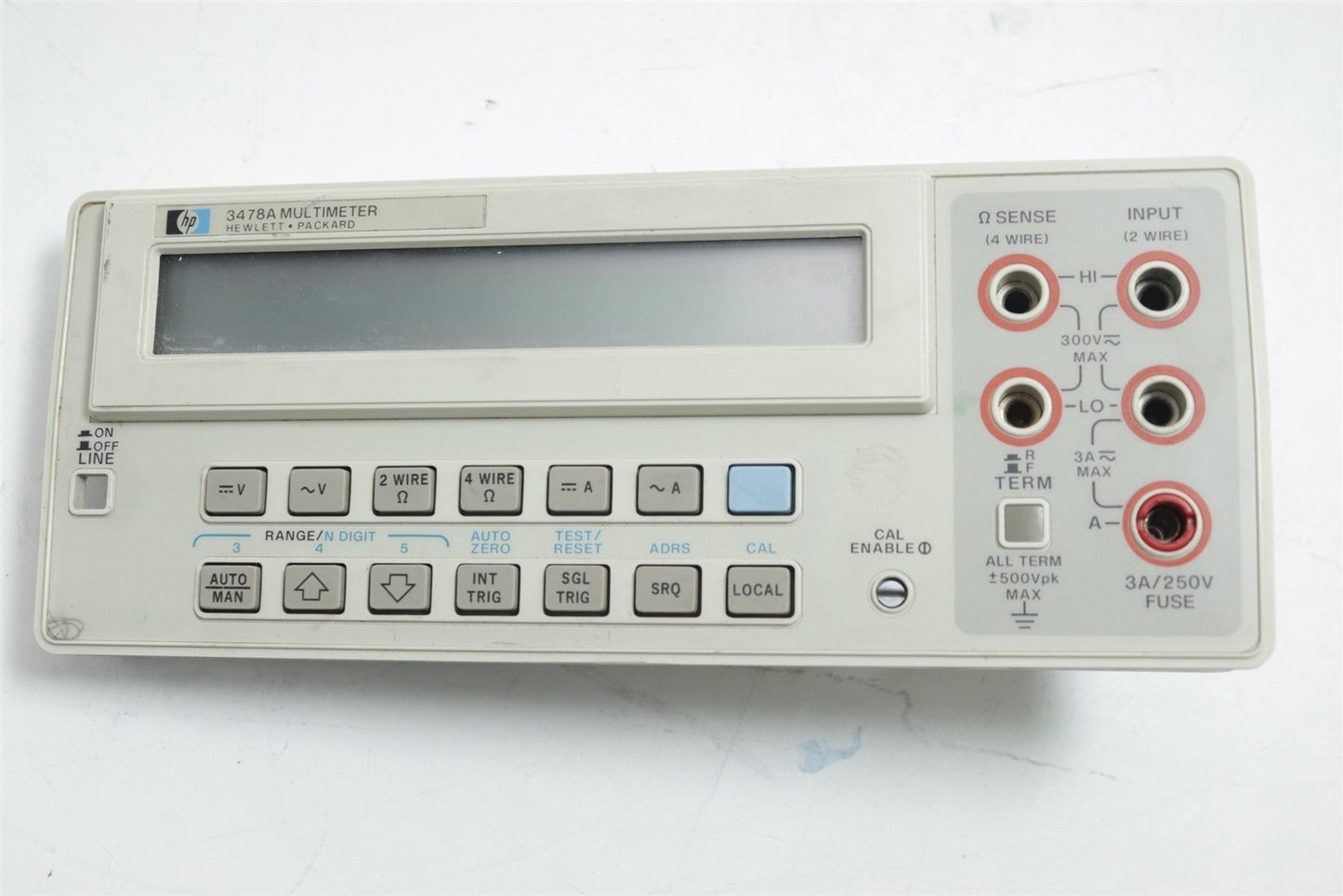 HP 3478A Multimeter Full Front Panel w/ HP 5061-5212 REV A LCD Display