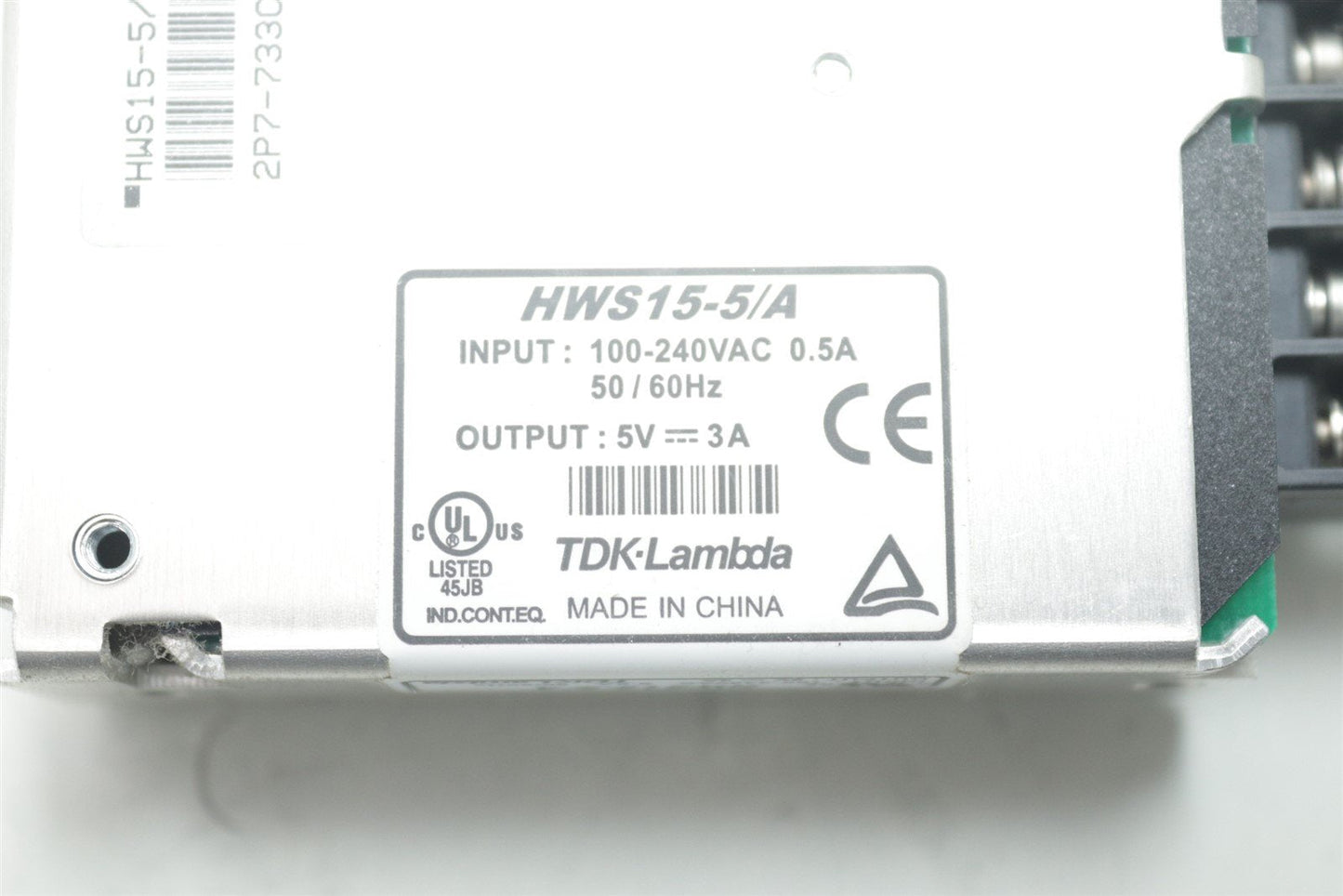 2X TDK-LAMBDA HWS15-5/A Power Supply 5V 3A