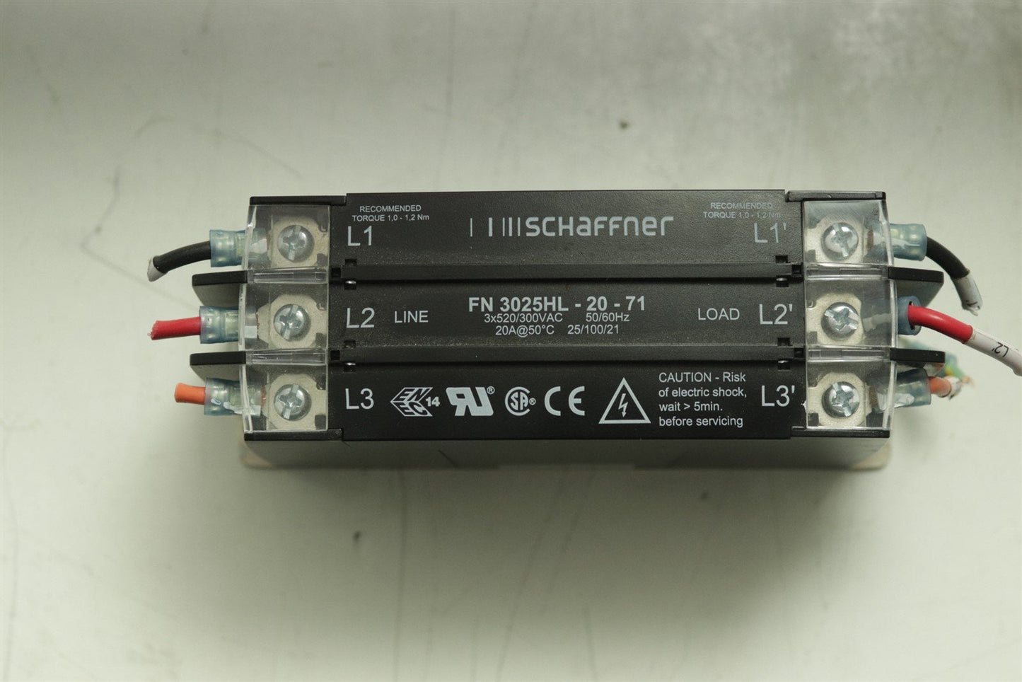 Schaffner FN 3025HL-20-71 Power Line Filter 3x520/300V 50/60HZ 20A