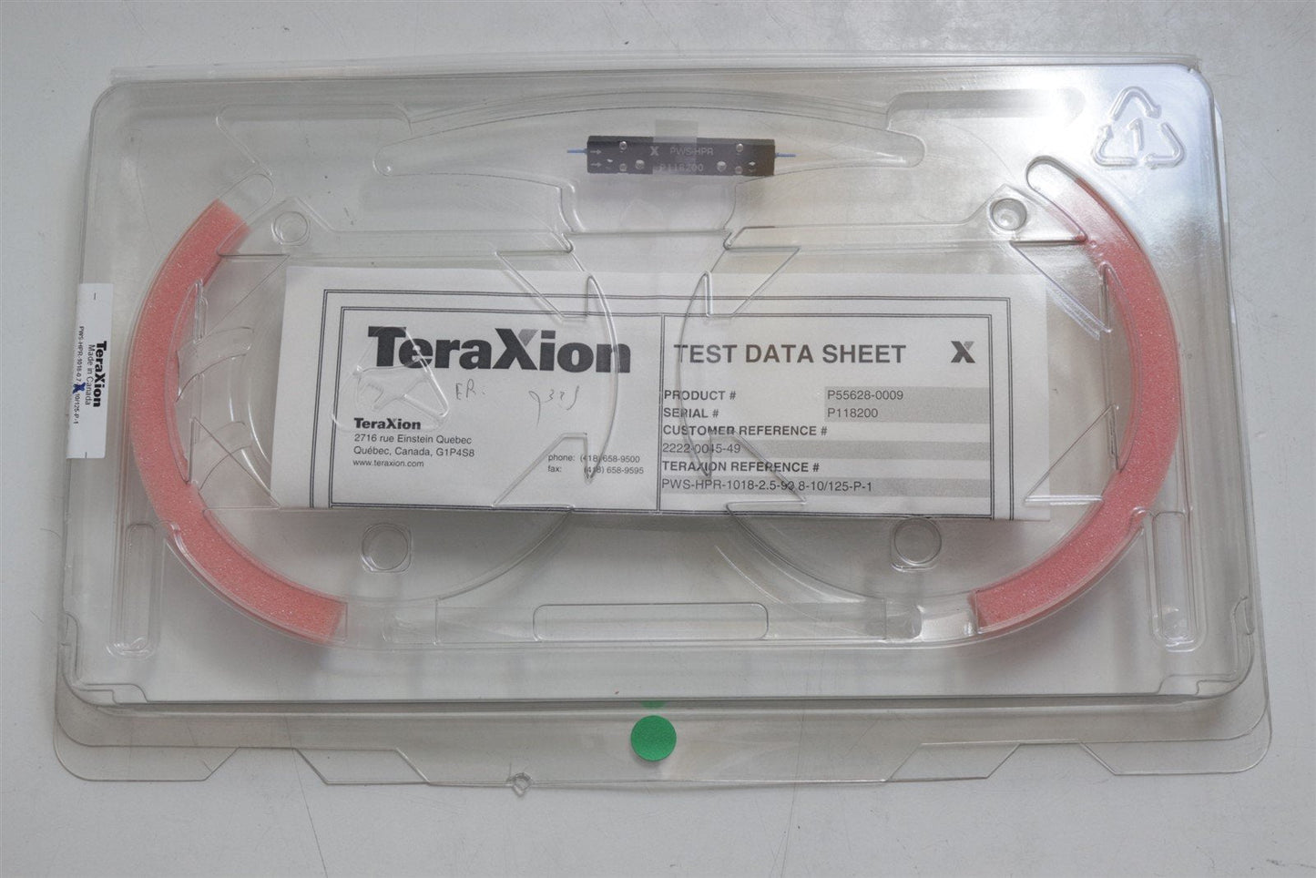Teraxion High-Power Reflector Filter 1018nm Wavelength/ 2.509nm Bandwidth